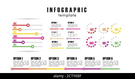 infographic template with statistics in white background vector illustration design Stock Vector