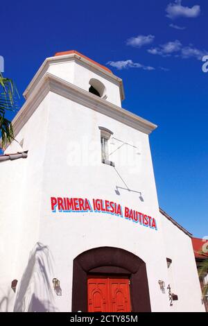 Primera Iglesia Bautista - First Mexican Baptist Church on S Stone Ave in Tucson, AZ Stock Photo