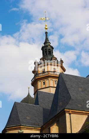 Low angle view of a church, Nikolaikirche, Leipzig, Saxony, Germany Stock Photo