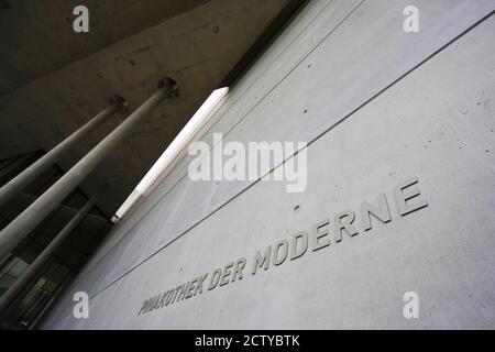 Modern art museum, Pinakothek Der Moderne, Munich, Bavaria, Germany Stock Photo