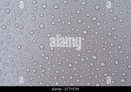 Raindrops on a flat surface Stock Photo