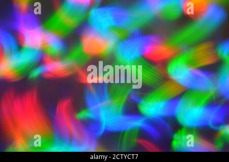 Multicolor blurred neon disco lights as abstract background Stock Photo
