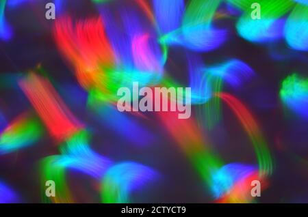 Colorful defocused neon disco lights as abstract background Stock Photo