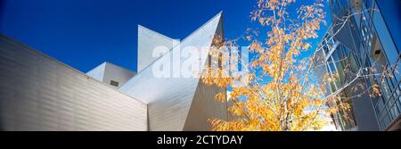 Low angle view of skyscrapers, Downtown Denver, Denver, Colorado, USA Stock Photo