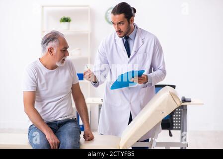 Patient suffering from the diabetes visiting doctor Stock Photo