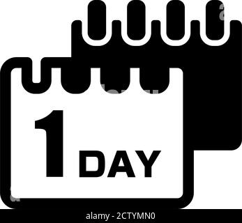 1 day to go / 1 day delivery vector icon illustration Stock Vector