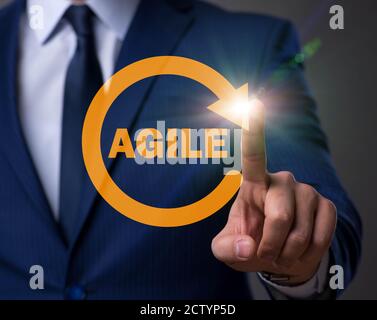 The concept of agile software development Stock Photo