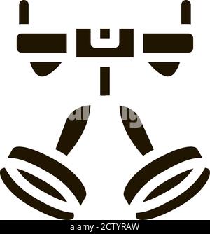 Harness Alpinism Hooking Device Tool glyph icon Stock Vector