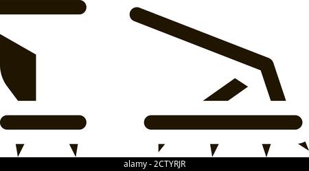 Ice-climbing Alpinism Spike Shoe Tool glyph icon Stock Vector