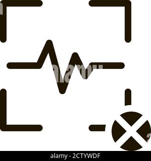 Cancel Action Voice Control Icon Vector Illustration Stock Vector