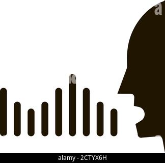 Human Voice Diagnostics Control Icon Vector Illustration Stock Vector