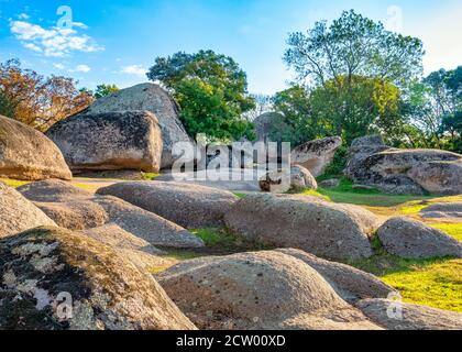 Beglik Tash megaliths - natural rock formation, prehistoric rock sanctuary on the southern Black Sea coast of Bulgaria Stock Photo