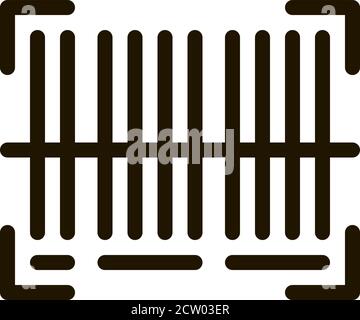 Barcode Postal Transportation Company Icon Vector Illustration Stock Vector
