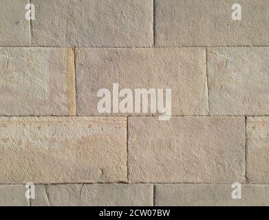 Seamless texture with a stone ashlars wall. Stock Photo