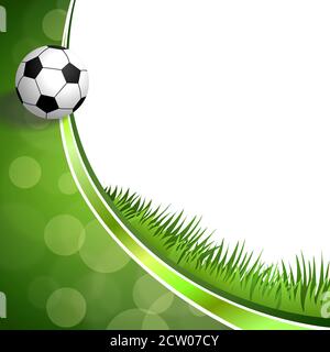 Background abstract green football soccer sport ball illustration vector Stock Vector