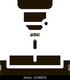 Factory Drilling Metallurgical Icon Vector Illustration Stock Vector