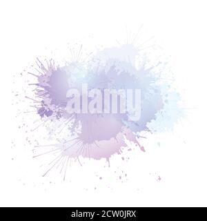 Purple watercolor splashes. The object is separate from the background. Vector element for banners, cards and your creativity Stock Vector