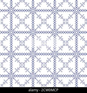 Tile seamless pattern.  Vector illustration. Blue snowflake on a white background. Stock Vector