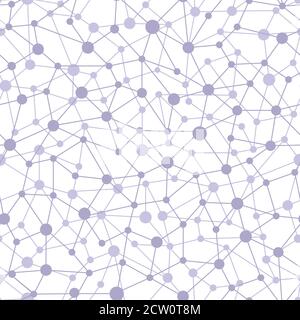 Neural network of nodes and connections. Abstract dynamic seamless pattern. Vector illustration Stock Vector
