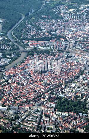Overhead Ulm in Germany Stock Photo