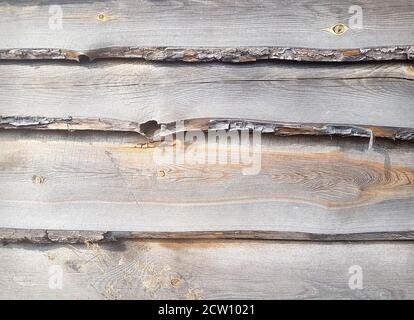 Blank old natural wooden planks texture as background Stock Photo