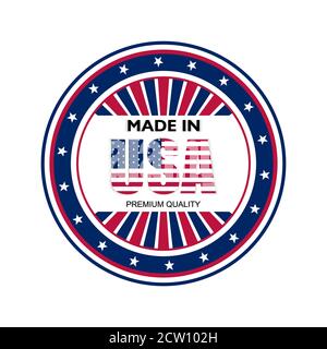 Vector illustration, Made in USA, Premium Quality. Perfect for any use. Stock Vector