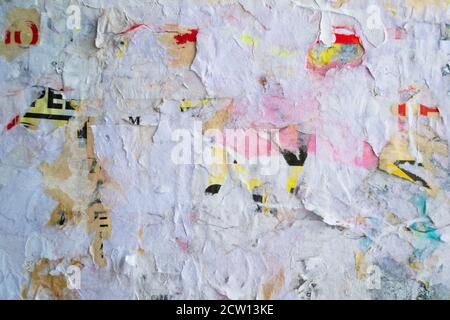 Torn paper posters texture as creative and abstract background Stock Photo