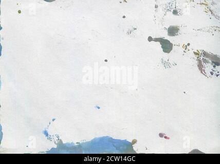 Paper sheet texture with watercolor drops Stock Photo