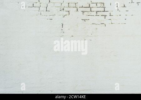 White industrial brick and concrete wall for texture or background Stock Photo