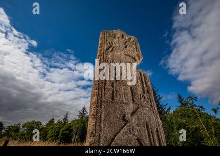 The Maiden Stone, an ancient standing Pictish symbol stone near Inverurie, Aberdeenshire, Scotland, UK Stock Photo