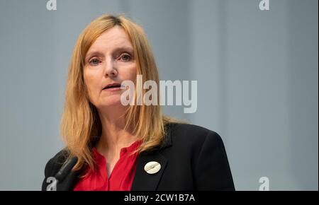 Stuttgart, Germany. 26th Sep, 2020. Isabel Fezer (FDP), Mayor of the City of Stuttgart and Head of the Youth and Education Department, speaks at the award ceremony for the 55th Theodor Heuss Prize. Credit: Marijan Murat/dpa/Alamy Live News Stock Photo