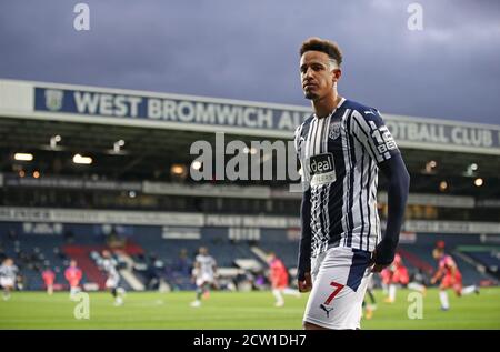 West Bromwich Albion's Callum Robinson leaves the pitch after being substituted during the Premier League match at The Hawthorns, West Bromwich. Stock Photo