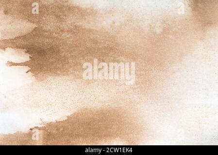 beige color watercolor painted background texture Stock Photo