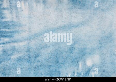 blue color watercolor painted background texture Stock Photo