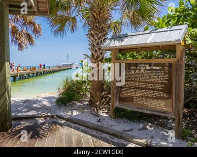 Historic Anna Maria City Peir on the Gulf of Mexico on Anna Maria Island in Florida in the United States Stock Photo