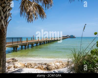 Historic Anna Maria City Peir on the Gulf of Mexico on Anna Maria Island in Florida in the United States Stock Photo