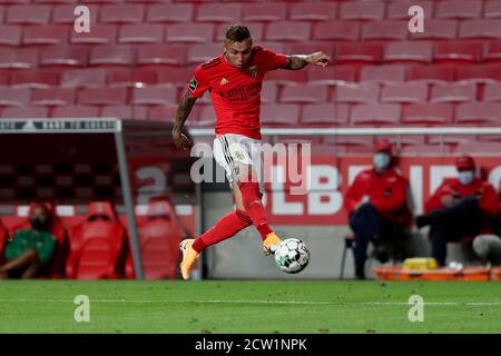 Lisbon, Portugal. 26th Sep, 2020. Everton of SL Benfica in action during the Portuguese League football match between SL Benfica and Moreirense FC at the Luz stadium in Lisbon, Portugal on September 26, 2020. Credit: Pedro Fiuza/ZUMA Wire/Alamy Live News Stock Photo
