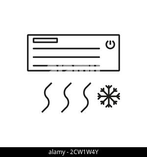 Air conditioner line icon outline style vector Stock Vector