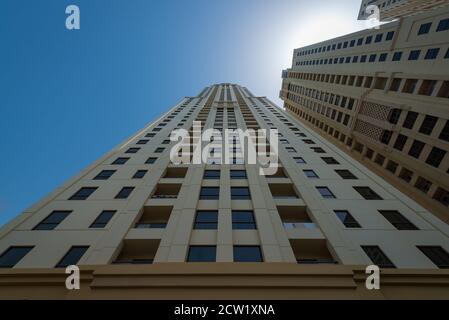 Jumeirah Beach Residence towers, a waterfront community around Dubai Marina, UAE, United Arab Emirates Stock Photo