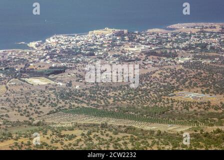 Kyrenia, Cyprus. View from St. Hilarion Castle. Photographed May 1968. Stock Photo