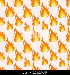 fire flame seamless pattern vector illustration background Stock Vector