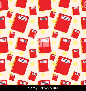 notebook seamless pattern vector illustration background Stock Vector