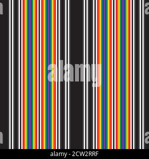 Rainbow striped seamless pattern background suitable for fashion textiles, Stock Vector