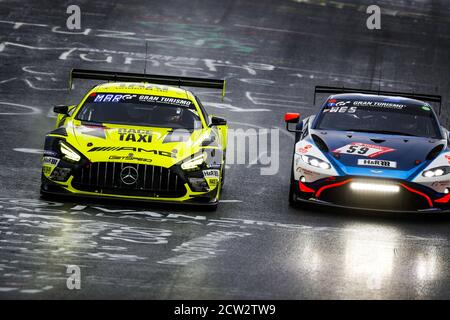 09 Shoffner John (usa), Hill Janine (usa), GetSpeed Performance, Mercedes-AMG GT3, action during the 2020 24 Hours of Nurburgring, on the N.rburgring Stock Photo