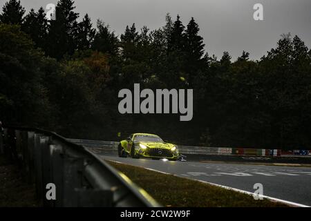 09 Shoffner John (usa), Hill Janine (usa), GetSpeed Performance, Mercedes-AMG GT3, action during the 2020 24 Hours of Nurburgring, on the N.rburgring Stock Photo