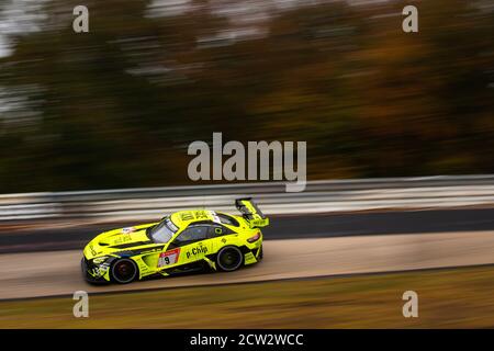 09 Shoffner John (usa), Hill Janine (usa), GetSpeed Performance, Mercedes-AMG GT3, action during the 2020 24 Hours of Nurburgring, on the N.rburgring Stock Photo