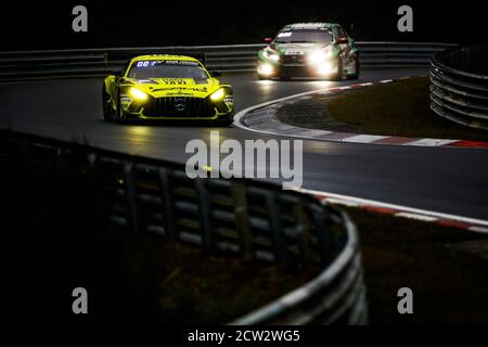 09 Shoffner John (usa), Hill Janine (usa), GetSpeed Performance, Mercedes-AMG GT3, action during the 2020 24 Hours of Nurburgring, on the N..rburgring Stock Photo