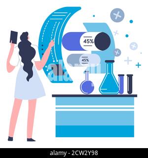 Pharmaceutical industry, pharmacology production of pills and medicine Stock Vector