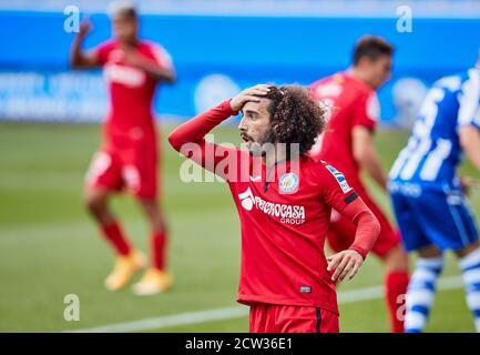 Marc Cucurella of Getafe CF during the Spanish championship La Liga football match between Deportivo Alaves and Getafe CF on september 26, 2020 at Men Stock Photo