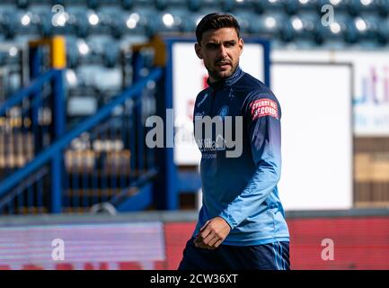 High Wycombe, UK. 26th Sep, 2020. Ryan Tafazolli of Wycombe Wanderers during the Sky Bet Championship match between Wycombe Wanderers and Swansea City at Adams Park, High Wycombe, England on 26 September 2020. Photo by Liam McAvoy. Credit: PRiME Media Images/Alamy Live News Stock Photo